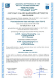 Certificat CE Volets coupe-feu de type FDA-12 et FDA2-12
