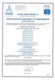 Certificat de constance des performances - clapets coupe-feu FDA-BU