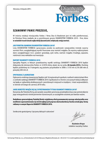 Photo of product family: Classement « Liste de diamants » de Forbes 2010