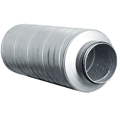 Photo of product
            Silencieux pour conduits circulaires avec isolation en fibre de verre