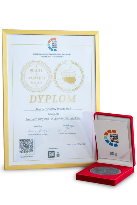 Photo of product family: Certificate - trade fair premiere SlimAIR 1000